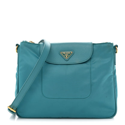 Prada Tessuto Nylon Saffiano Crossbody Bag Turchese 1 of 10