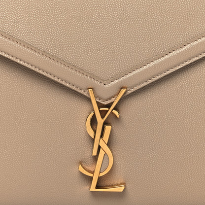 Saint Laurent Grain de Poudre Medium Classic Monogram Cassandra Top Handle Dark Beige 8 of 11