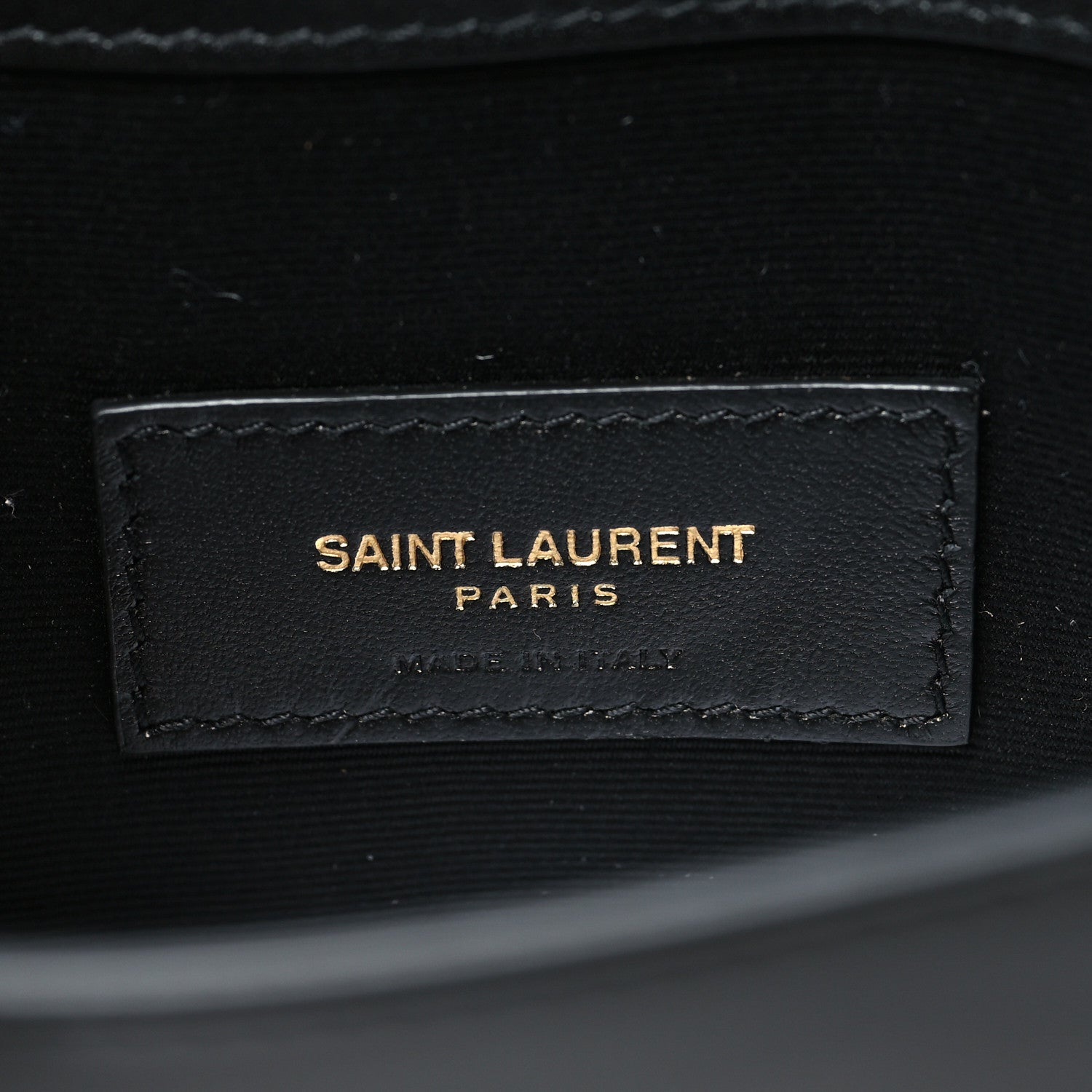 Saint Laurent Patent Classic Monogram Uptown Clutch Black 7 of 8