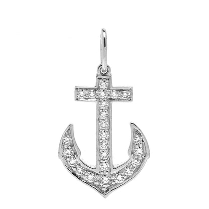 Tiffany Platinum Diamond Anchor Charm 1 of 4