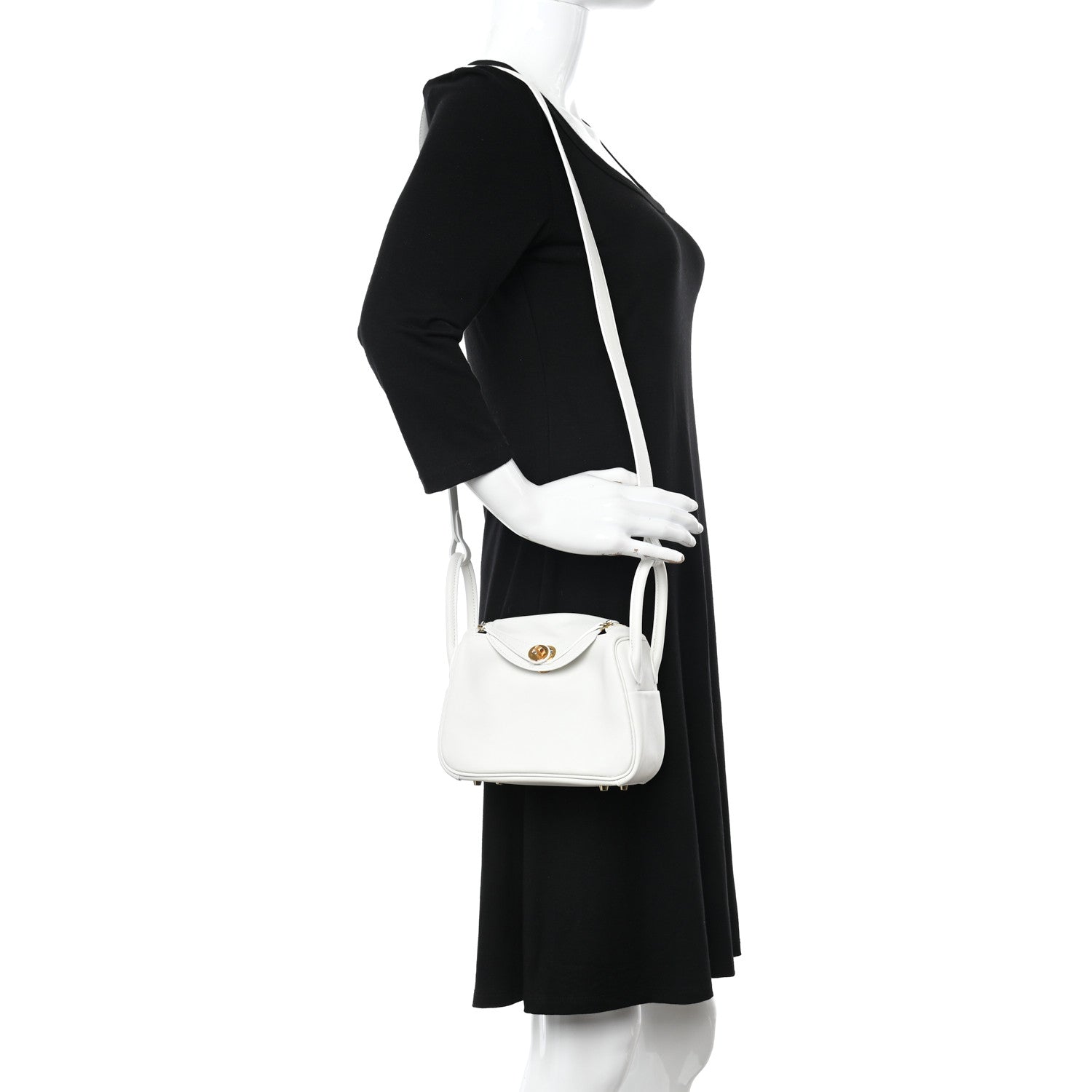 Hermes Swift Mini Lindy 20 White 3 of 11