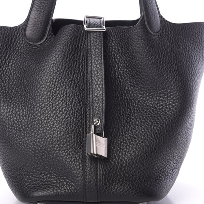 Hermes Taurillon Clemence Picotin Lock 18 PM Black 8 of 11