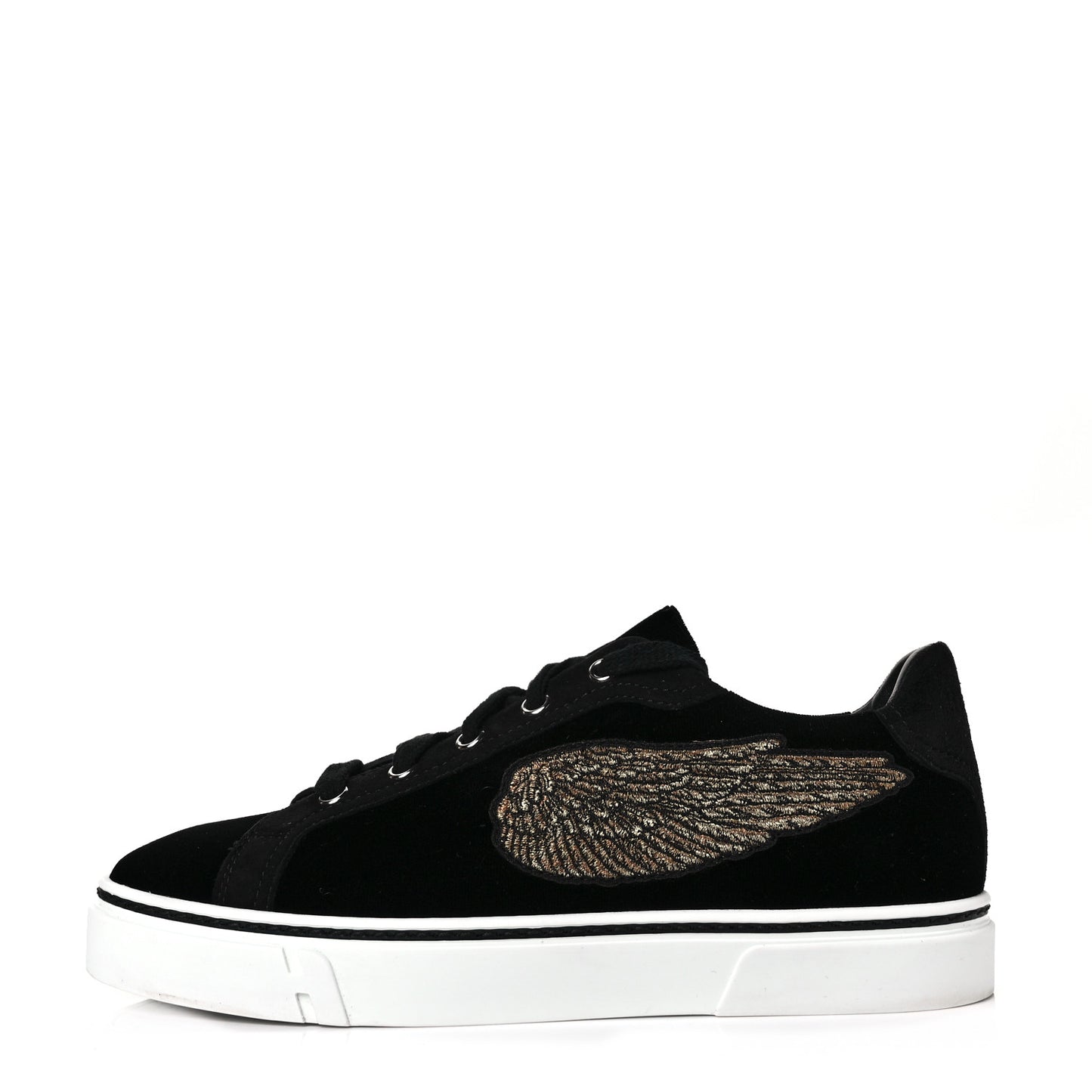 Velvet Womens Wing Sneakers 38.5 Black