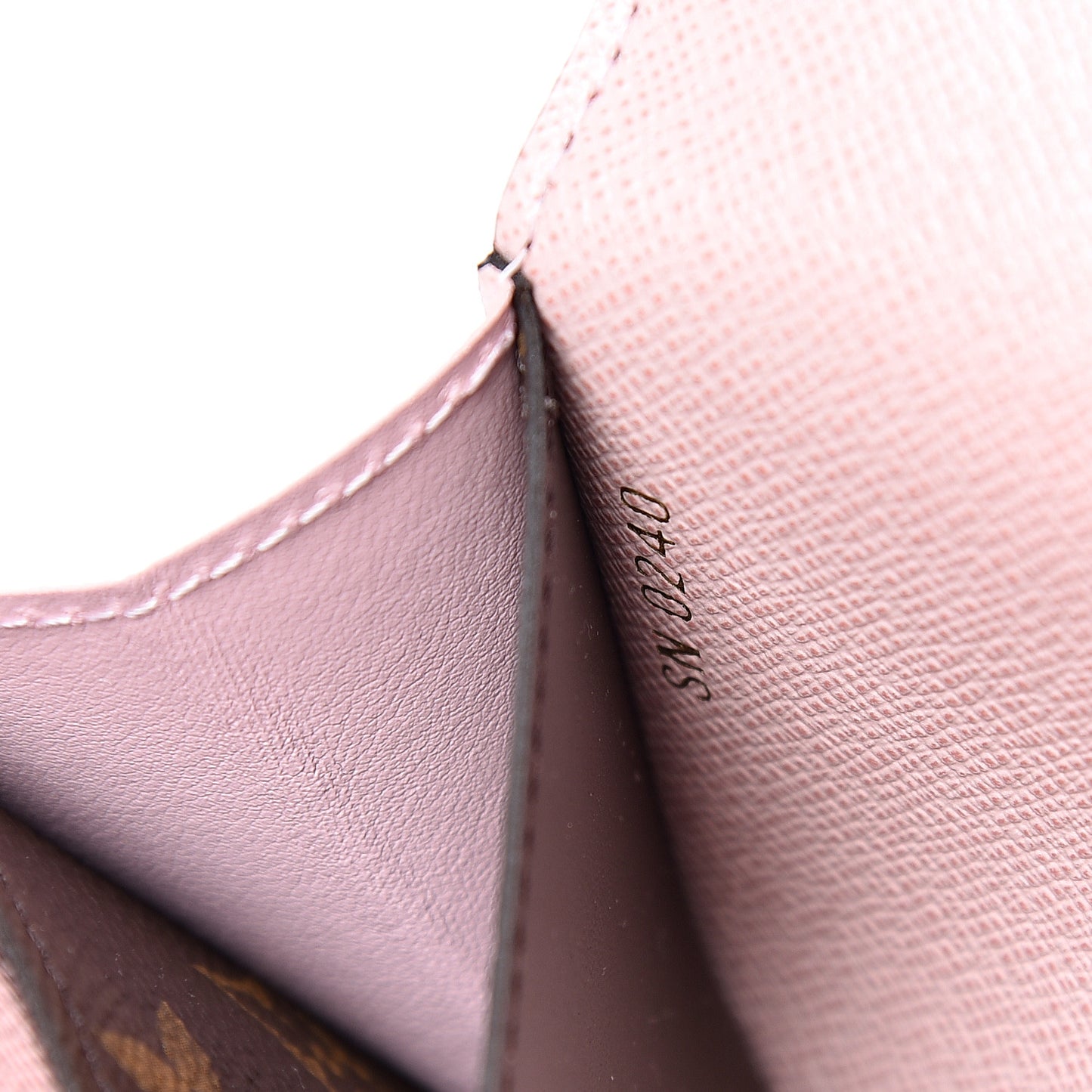 Monogram Emilie Wallet Rose Ballerine