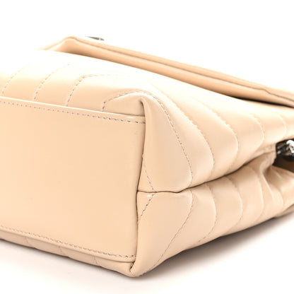 Saint Laurent Calfskin Y Quilted Monogram Small Loulou Chain Satchel Dark Beige 10 of 10