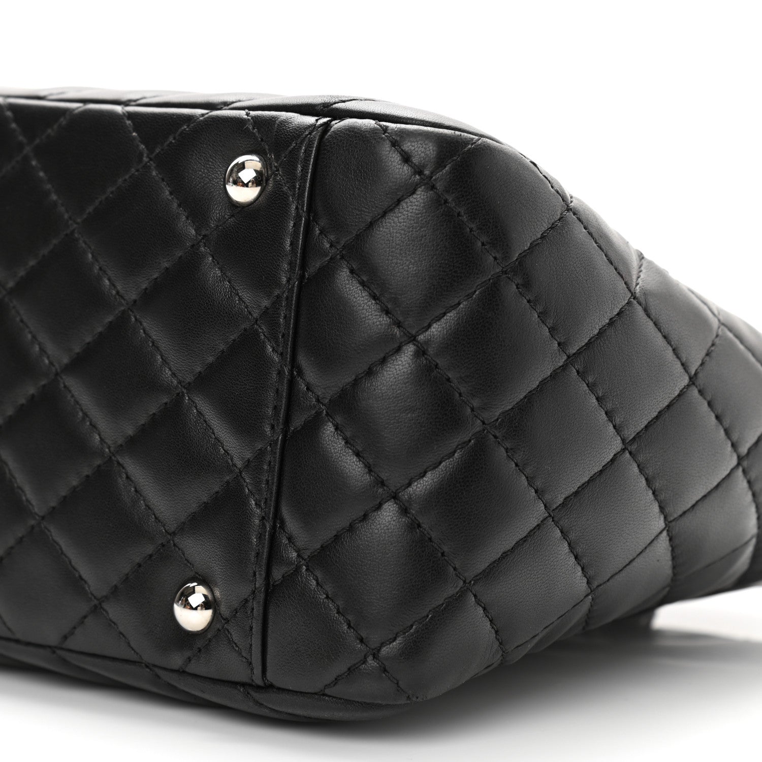 Chanel Lambskin Surpique Chevron Small Tote Black 10 of 10