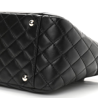 Chanel Lambskin Surpique Chevron Small Tote Black 10 of 10