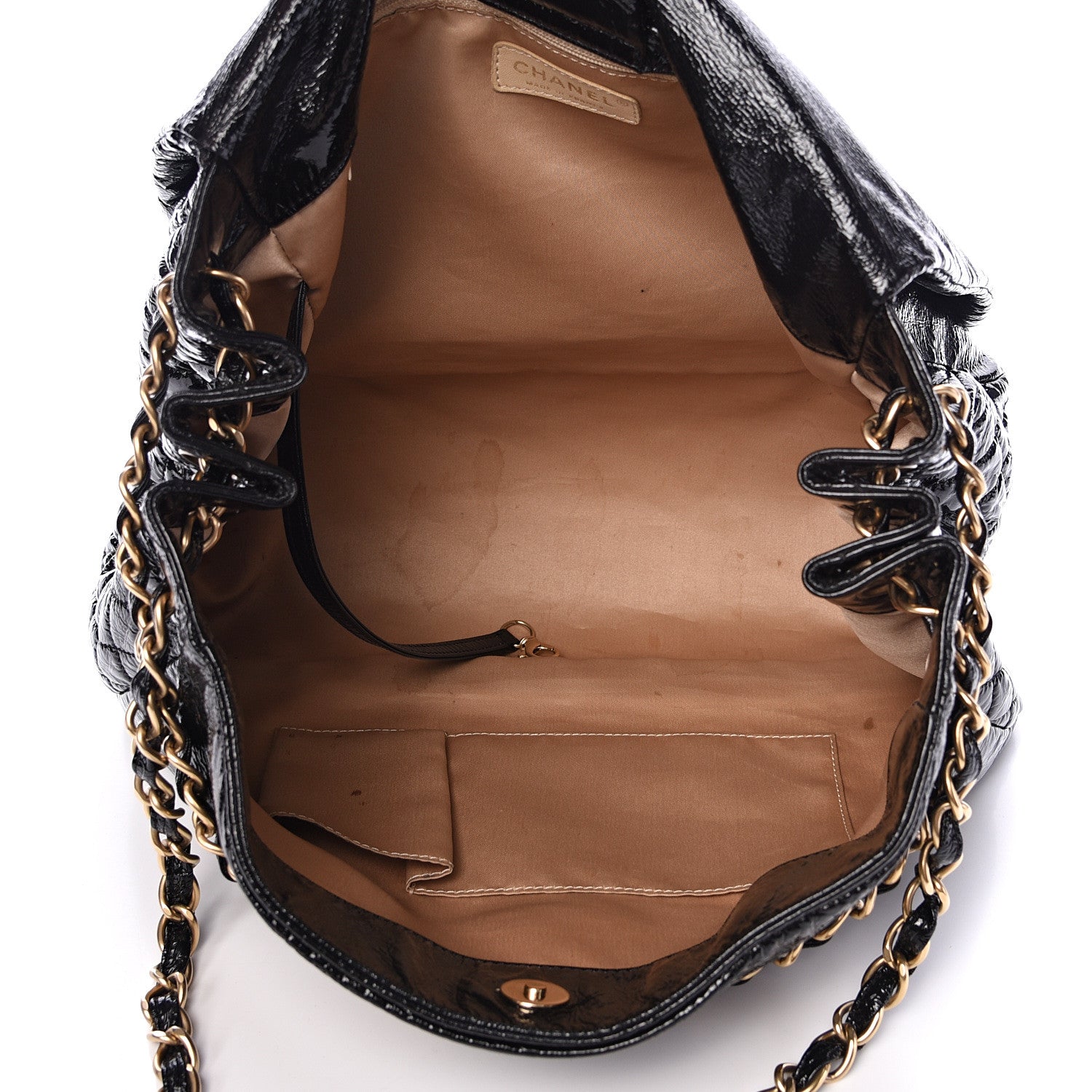 Chanel Vinyl XL Rock and Chain Flap Black 4 of 14