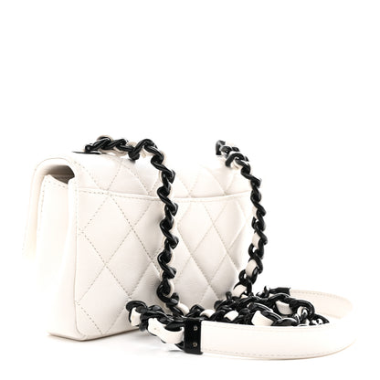 Chanel Caviar Quilted My Everything Small Flap White Black 2 of 10