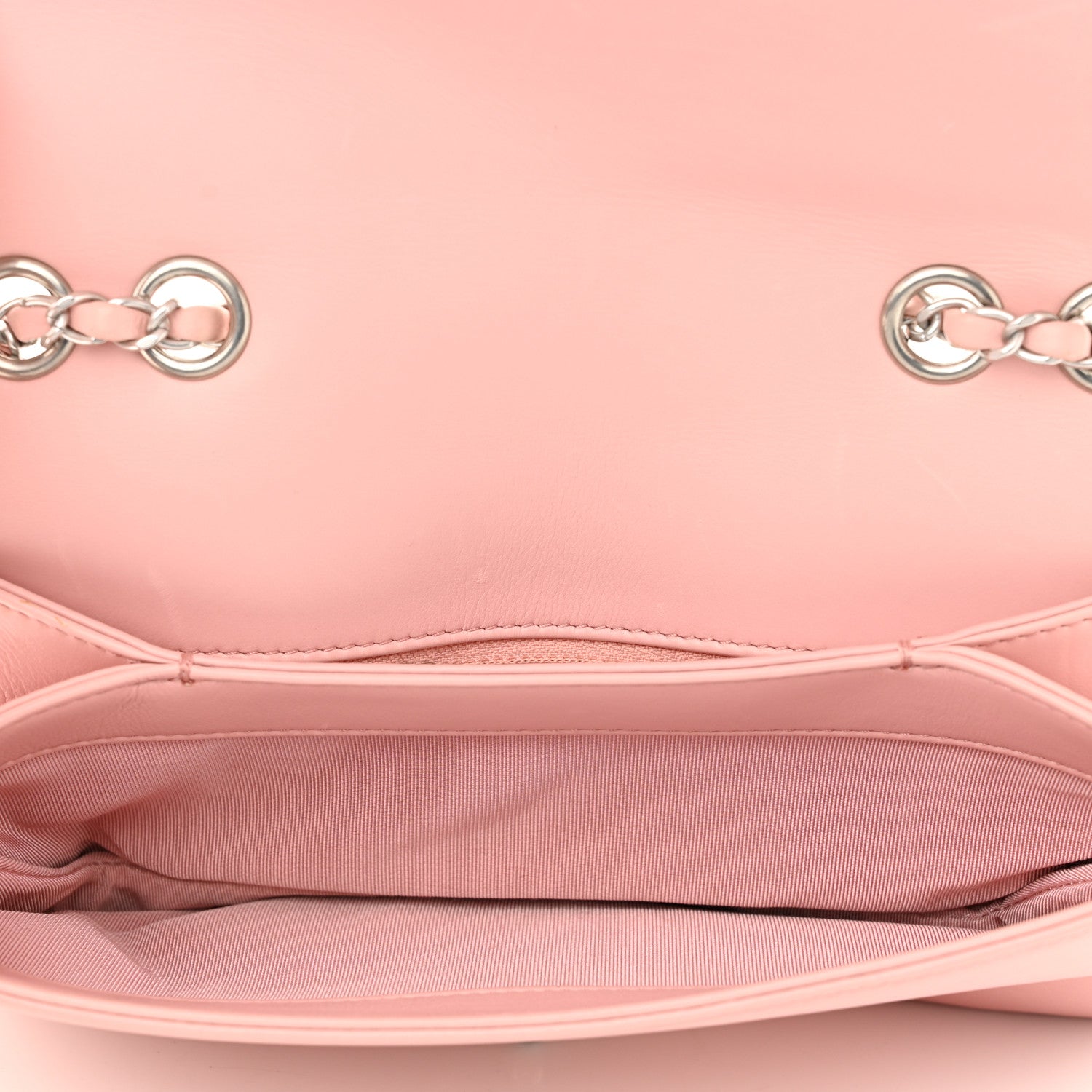 Chanel Calfskin Studded Chevron Quilted Flap Pink 5 of 10