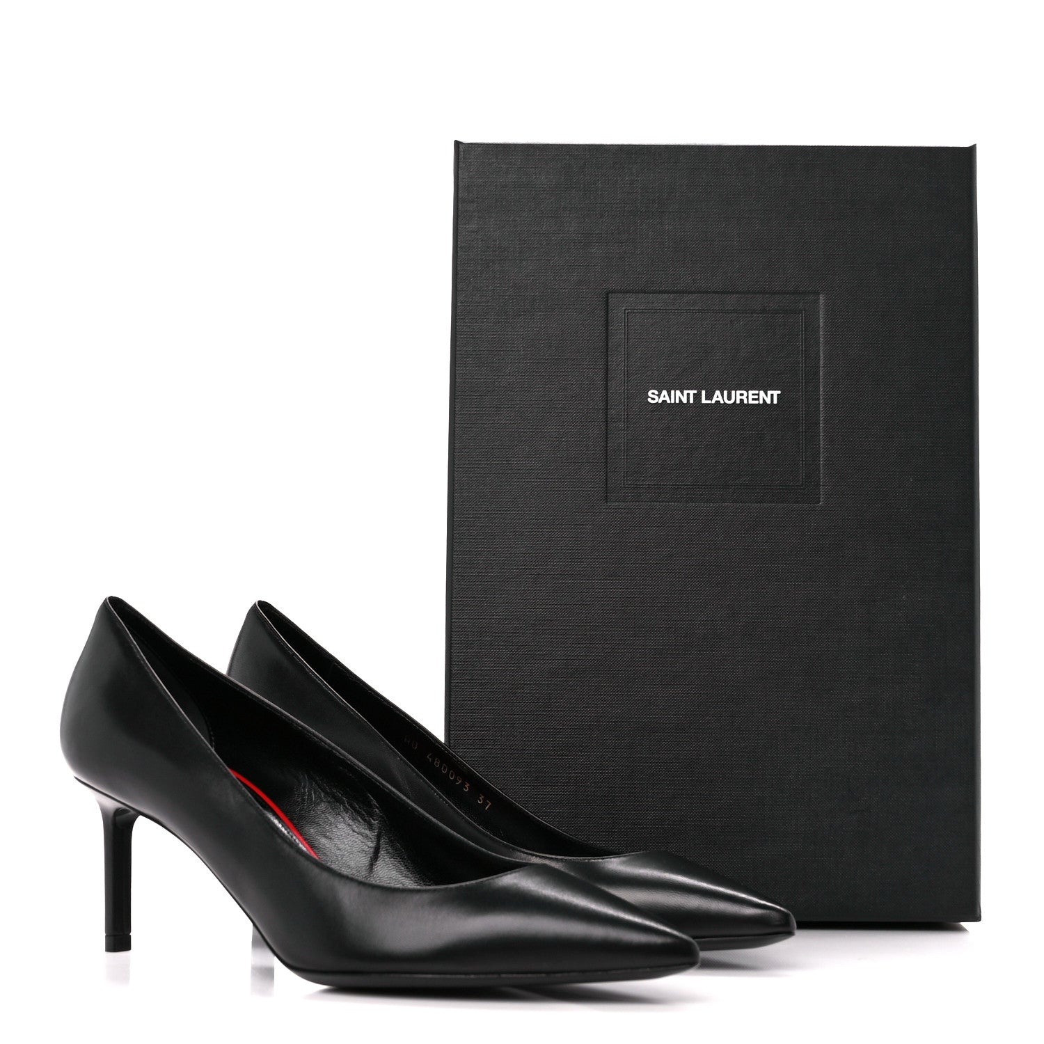 Saint Laurent Calfskin Anja 85 Pumps 37 Black 10 of 10