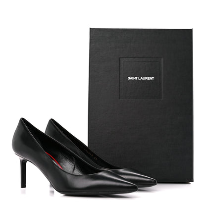 Saint Laurent Calfskin Anja 85 Pumps 37 Black 10 of 10