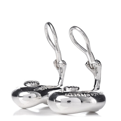 Tiffany Sterling Silver 20mm Elsa Peretti Bean Earrings 3 of 4
