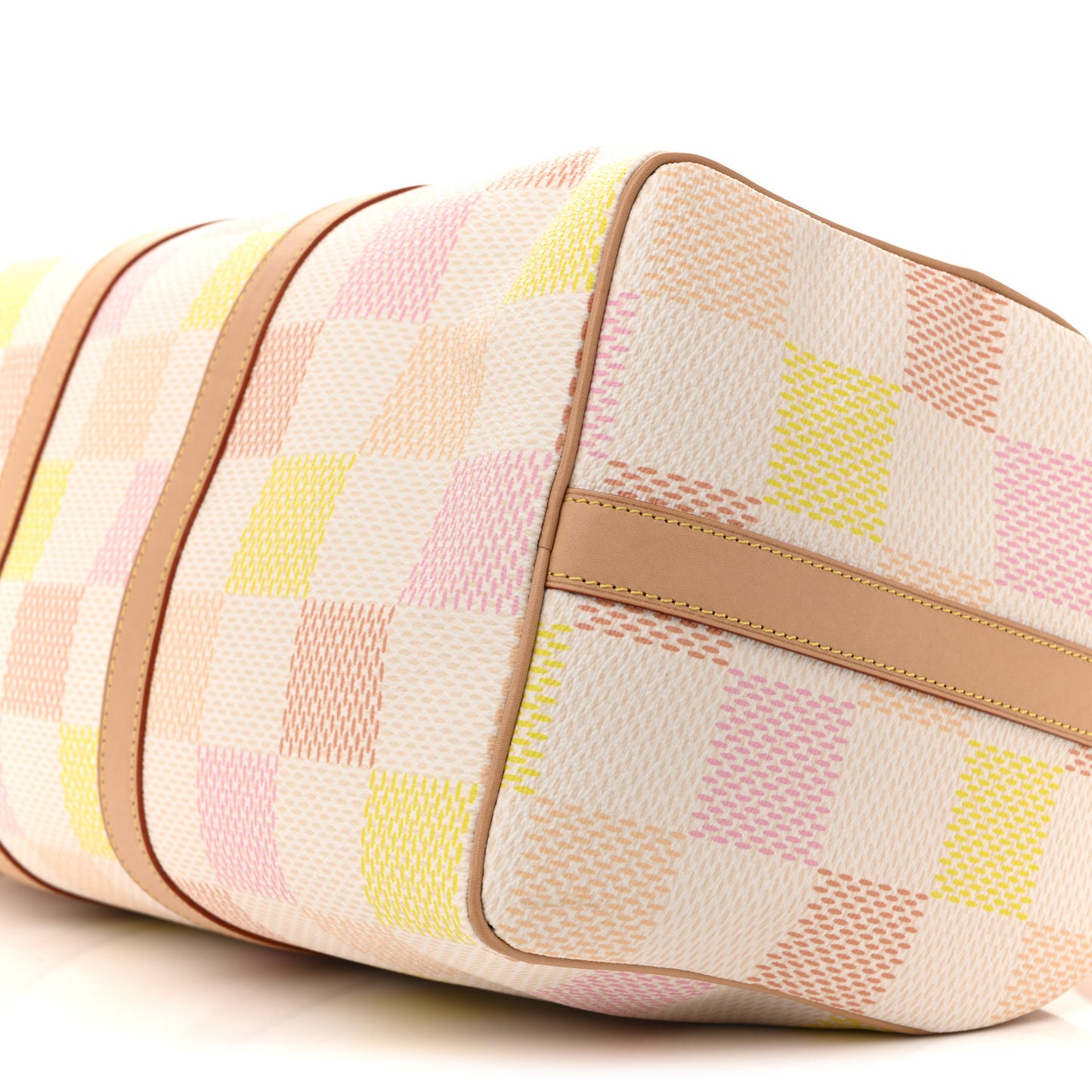 Calfskin Damier Keepall Bandouliere 45 Peach