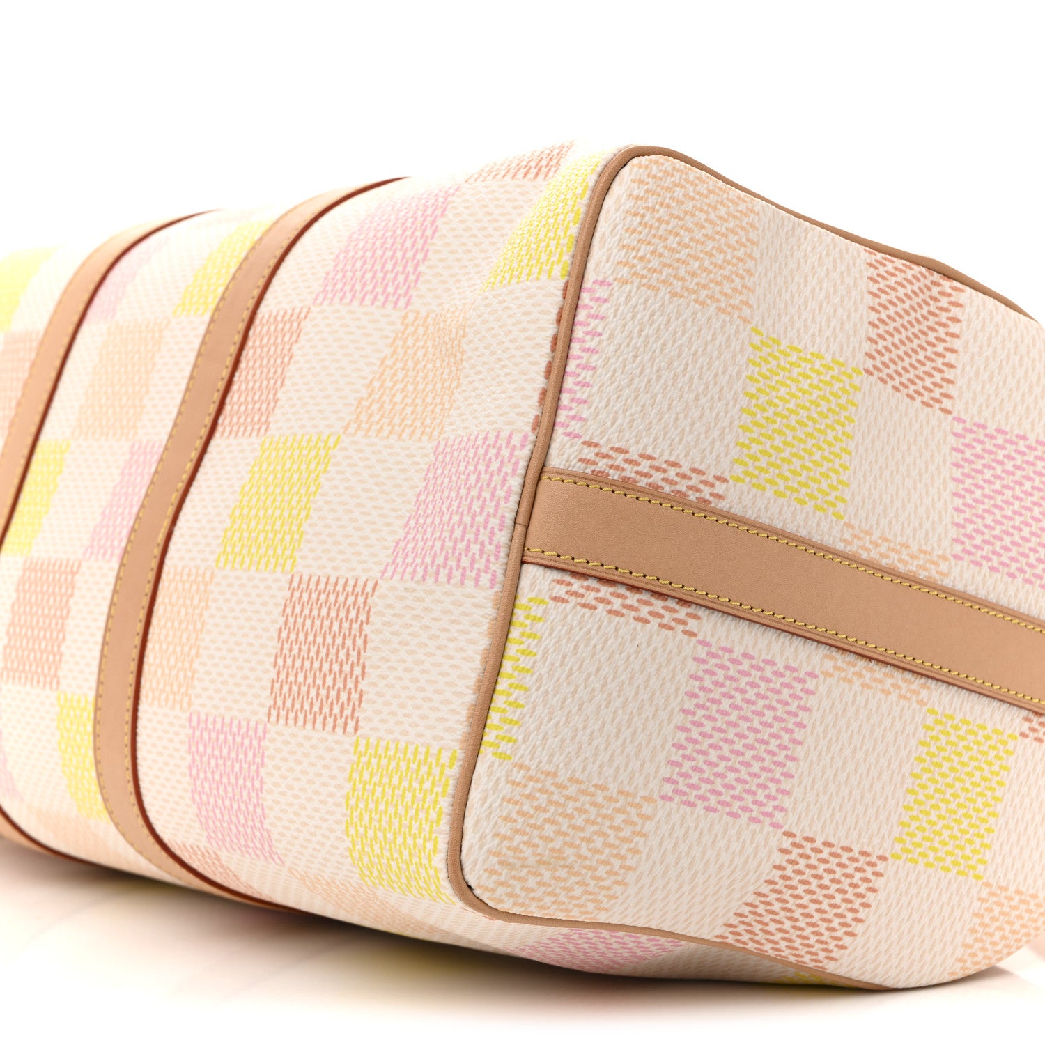 Louis Vuitton Calfskin Damier Keepall Bandouliere 45 Peach 8 of 10