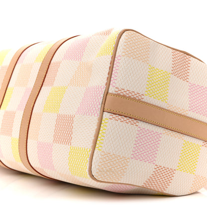 Louis Vuitton Calfskin Damier Keepall Bandouliere 45 Peach 8 of 10
