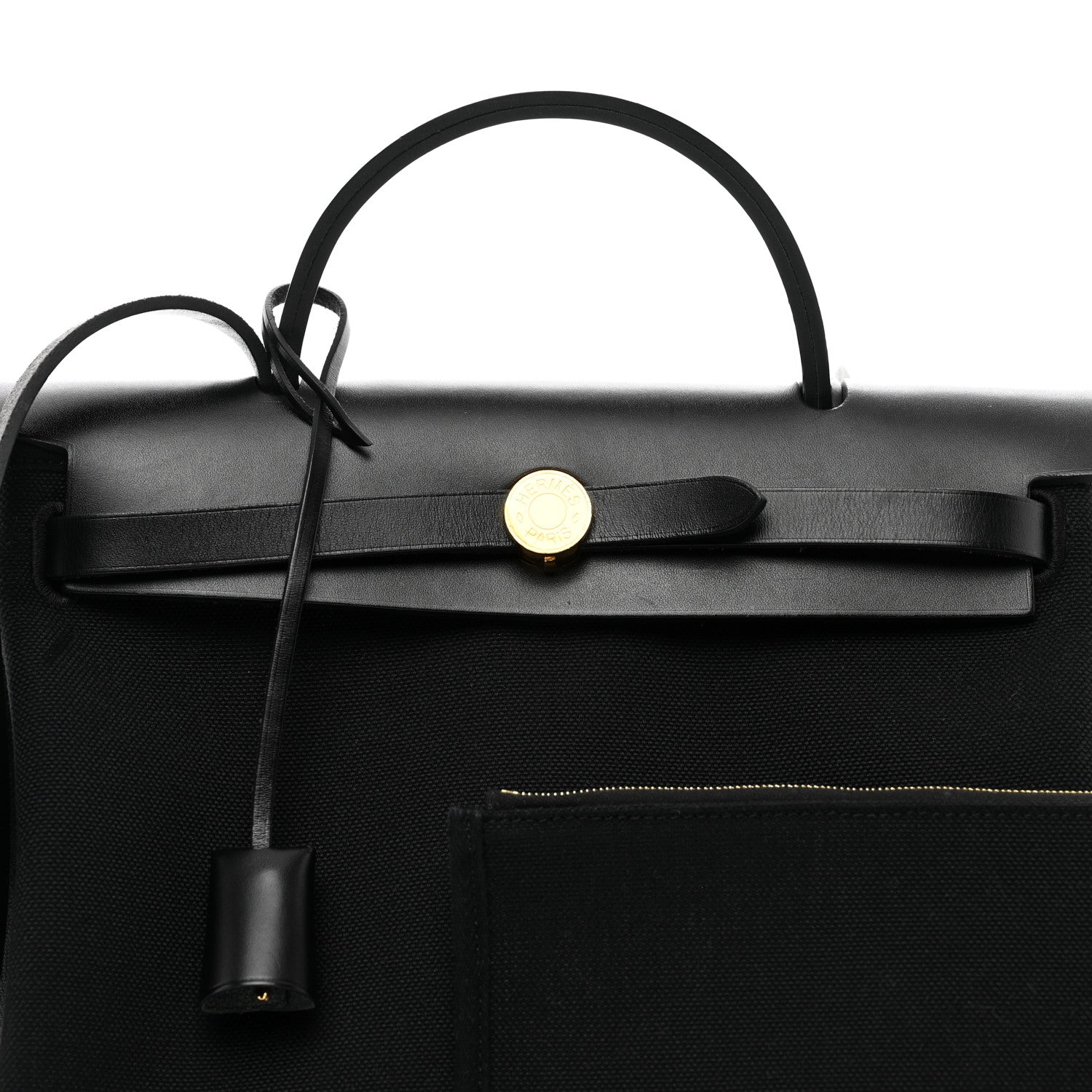 Hermes Military Toile Vache Hunter Herbag Zip Retourne 31 PM Black 5 of 10