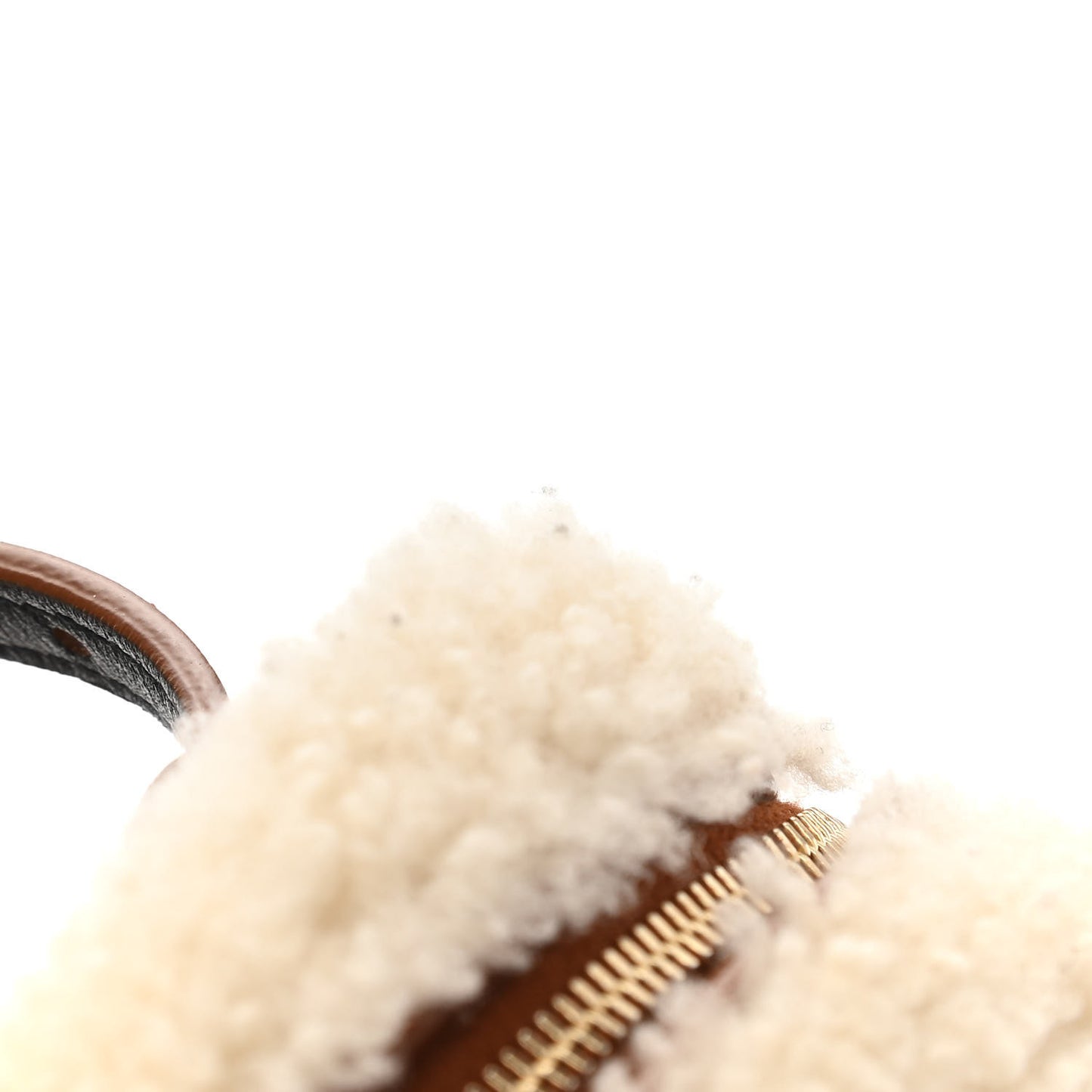 Shearling Monogram Lou Belt Bag Beige