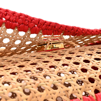 Dolce & Gabbana Woven Raffia Miss Sicily Satchel Red 10 of 10