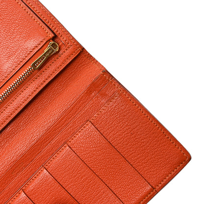 Hermes Chèvre Mysore Bearn Gusset Wallet Feu 11 of 12