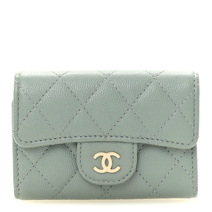 Chanel Caviar Quilted Classic 4 Key Holder Wallet Grey 1 of 11