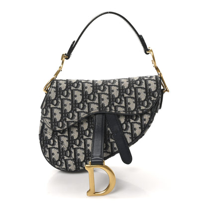 Christian Dior Oblique Mini Saddle Bag Blue 1 of 11