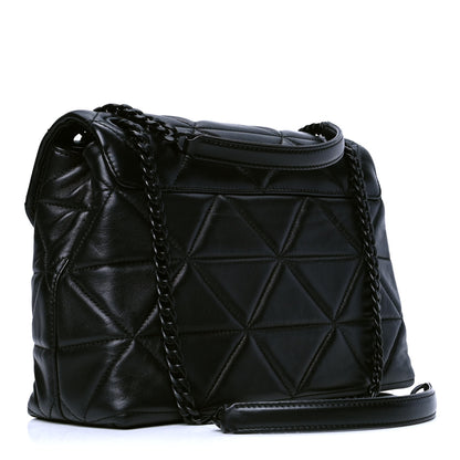 Prada Nappa Triangle Stitched Large Spectrum Bag Black 2 of 5