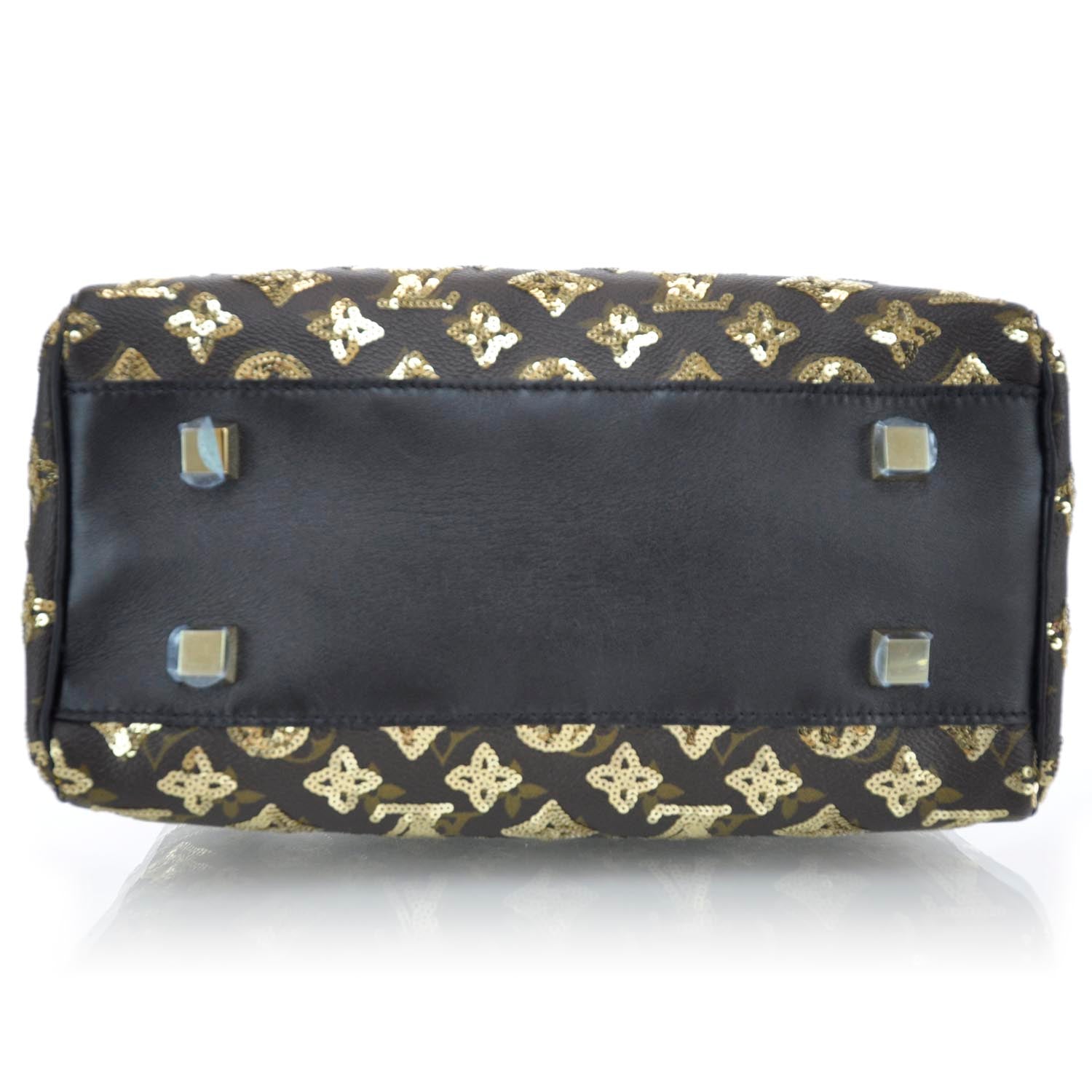 Louis Vuitton Monogram Sequins Eclipse Speedy 28 Gold 5 of 9