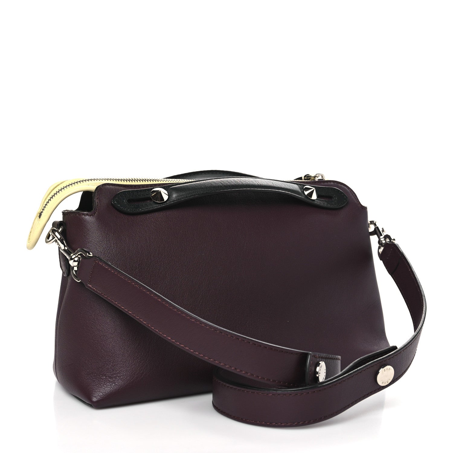 Fendi Vitello Dolce 4 Color Medium By The Way Boston Bag Bordeaux Grano Multicolor 3 of 10