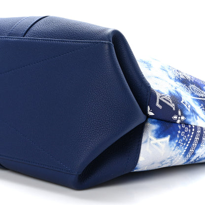 Louis Vuitton Cowhide Monogram Bandana Journey Tote Blue White 8 of 8
