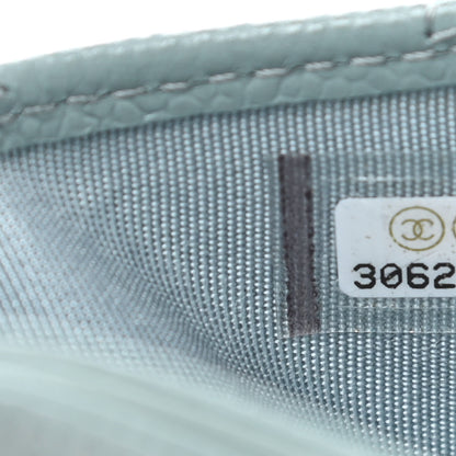 Chanel Caviar Quilted Card Holder Light Blue 8 of 9