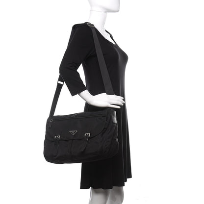 Prada Tessuto Nylon Vela Messenger Bag Black 2 of 12