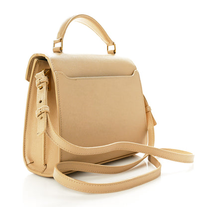 Saint Laurent Grain de Poudre Mini Classic Monogram Cassandra Top Handle Beige 3 of 9