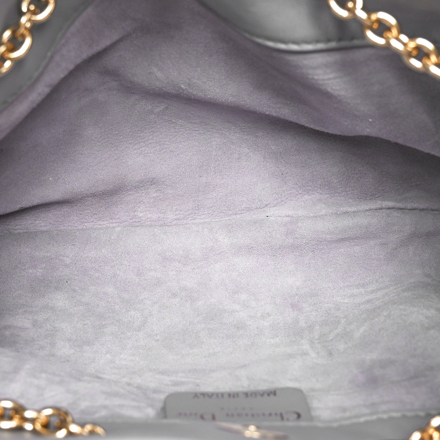 Christian Dior Lambskin Supple Macrocannage Small Ammi Bag Grey 5 of 10