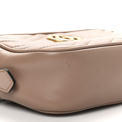 Gucci Calfskin Matelasse Mini GG Marmont Chain Shoulder Bag Nude 9 of 11