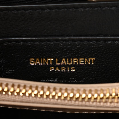 Saint Laurent Calfskin Y Quilted Monogram Small Loulou Chain Satchel Dark Beige 6 of 9