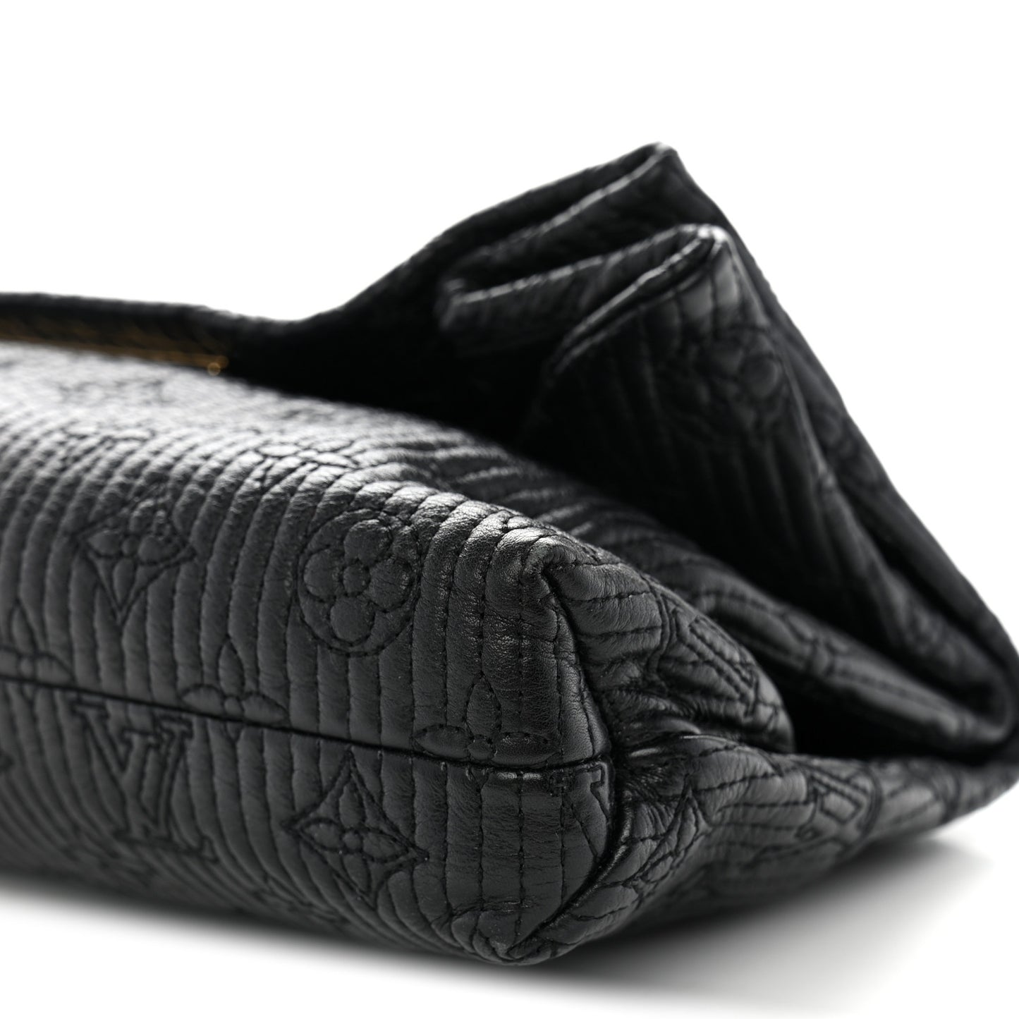 Calfskin Quilted Monogram Altair Clutch Black