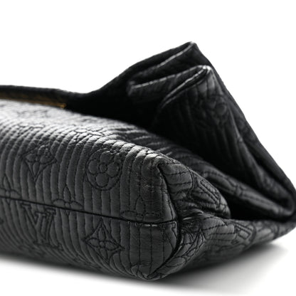 Louis Vuitton Calfskin Quilted Monogram Altair Clutch Black 10 of 10