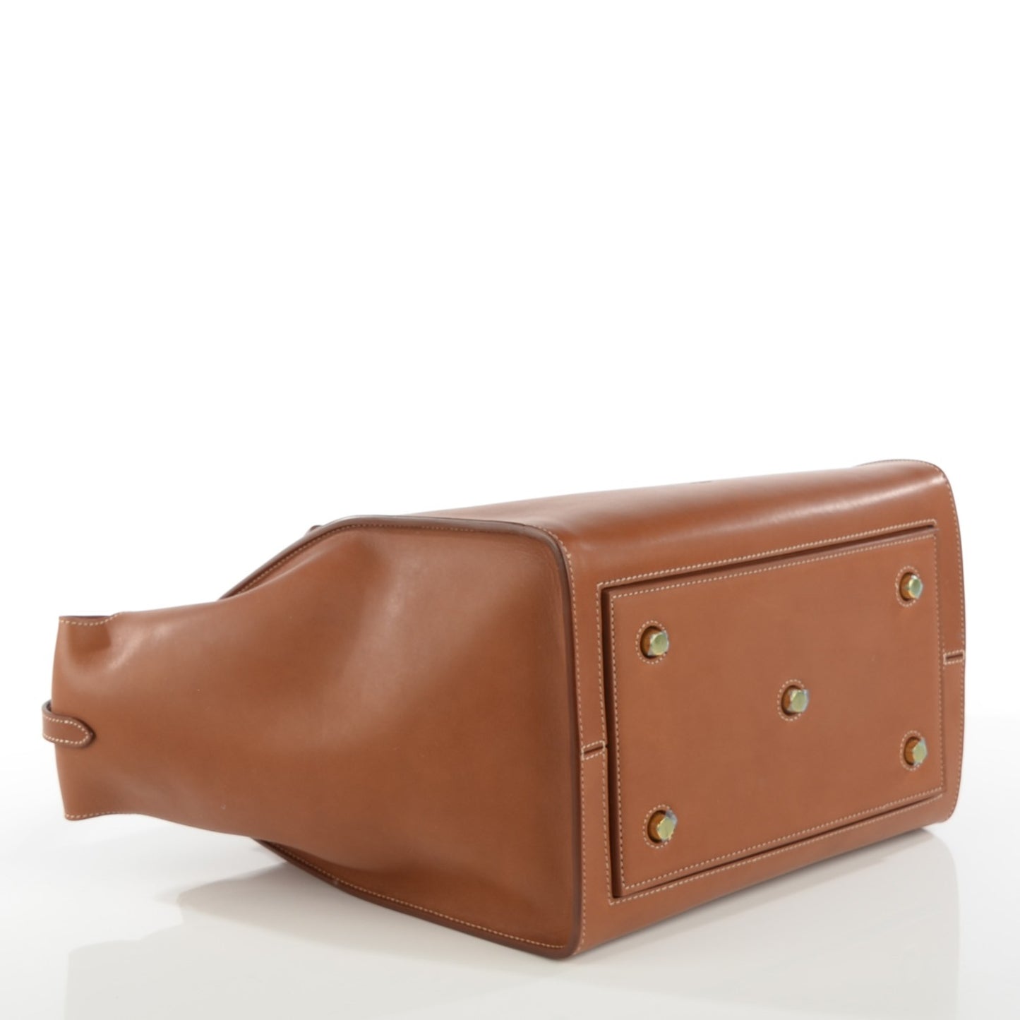 Natural Calfskin Small Tie Knot Tote Tan