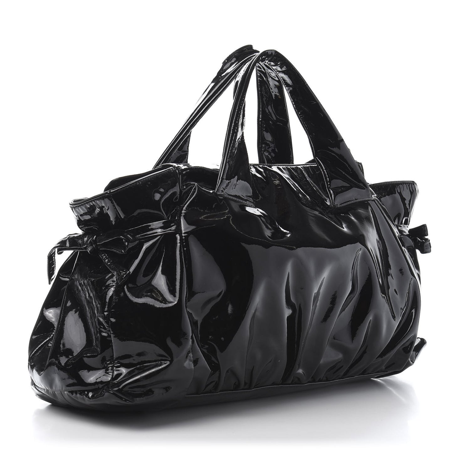 Patent Medium Hysteria Top Handle Bag Black