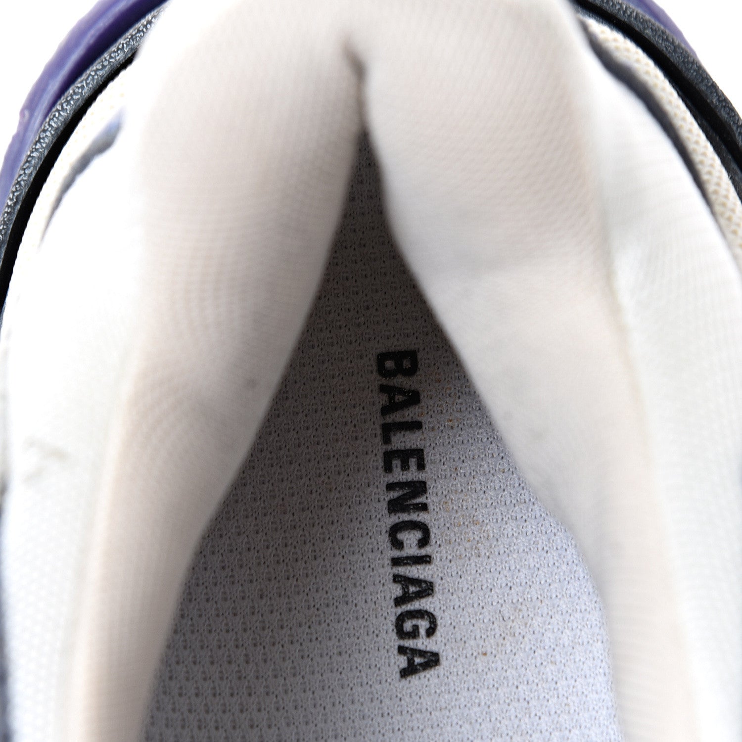 Balenciaga Mesh Nubuck Womens Triple S Sneakers 38 White Bleu Violet 9 of 10
