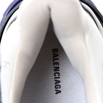 Balenciaga Mesh Nubuck Womens Triple S Sneakers 38 White Bleu Violet 9 of 10
