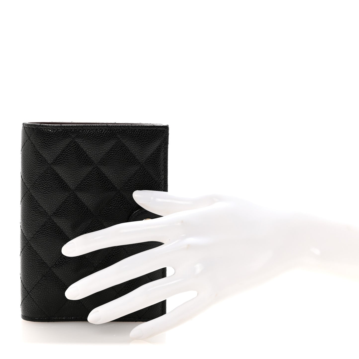 Caviar Quilted Passport Holder Black