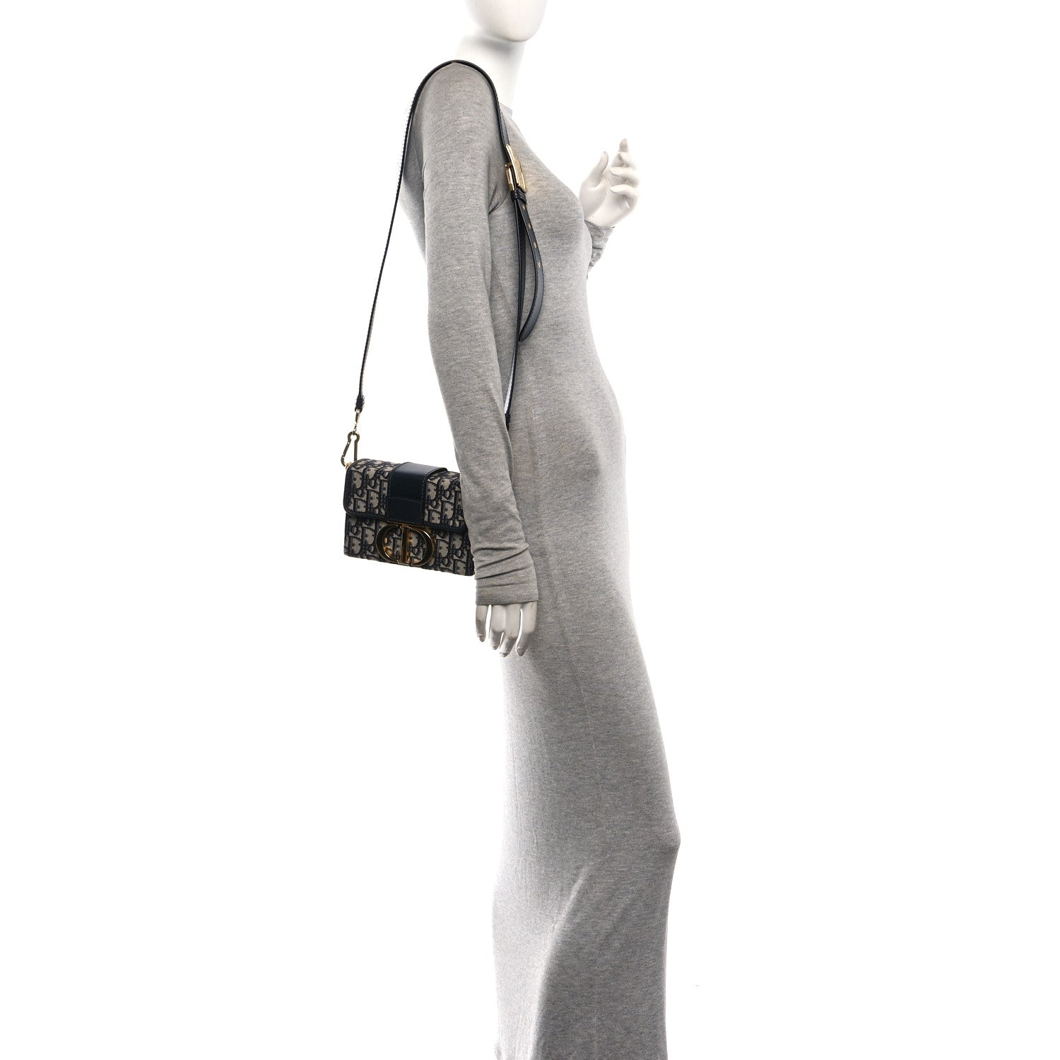 Christian Dior Oblique 30 Montaigne Box Bag Blue 2 of 12