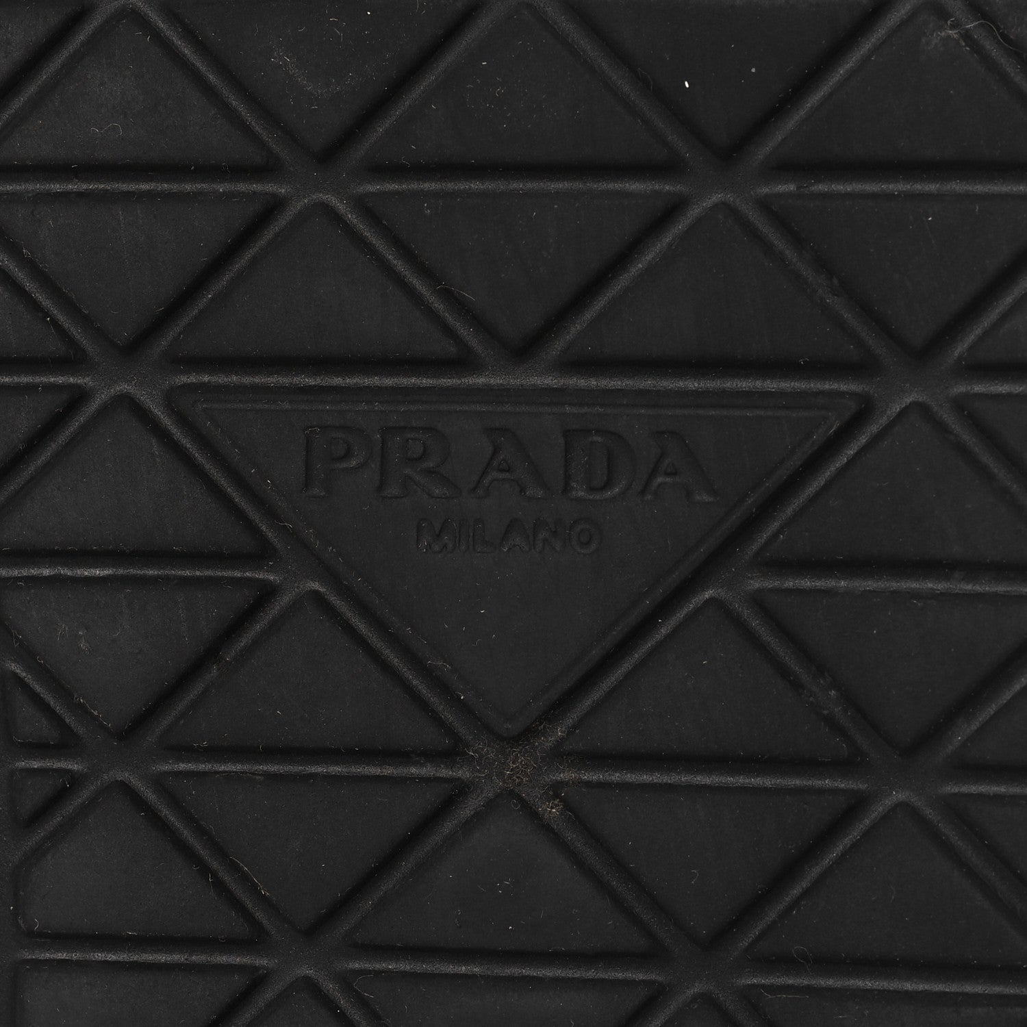 Prada Re-Nylon Spazzolato Rubber Triangle Logo Macro Quilted Womens 45mm Platform Sneakers 38.5 Black 8 of 9