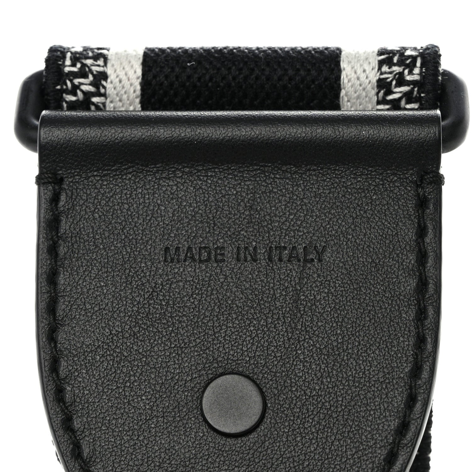 Christian Dior Canvas Embroidered Shoulder Strap Black Ultramatte 3 of 6