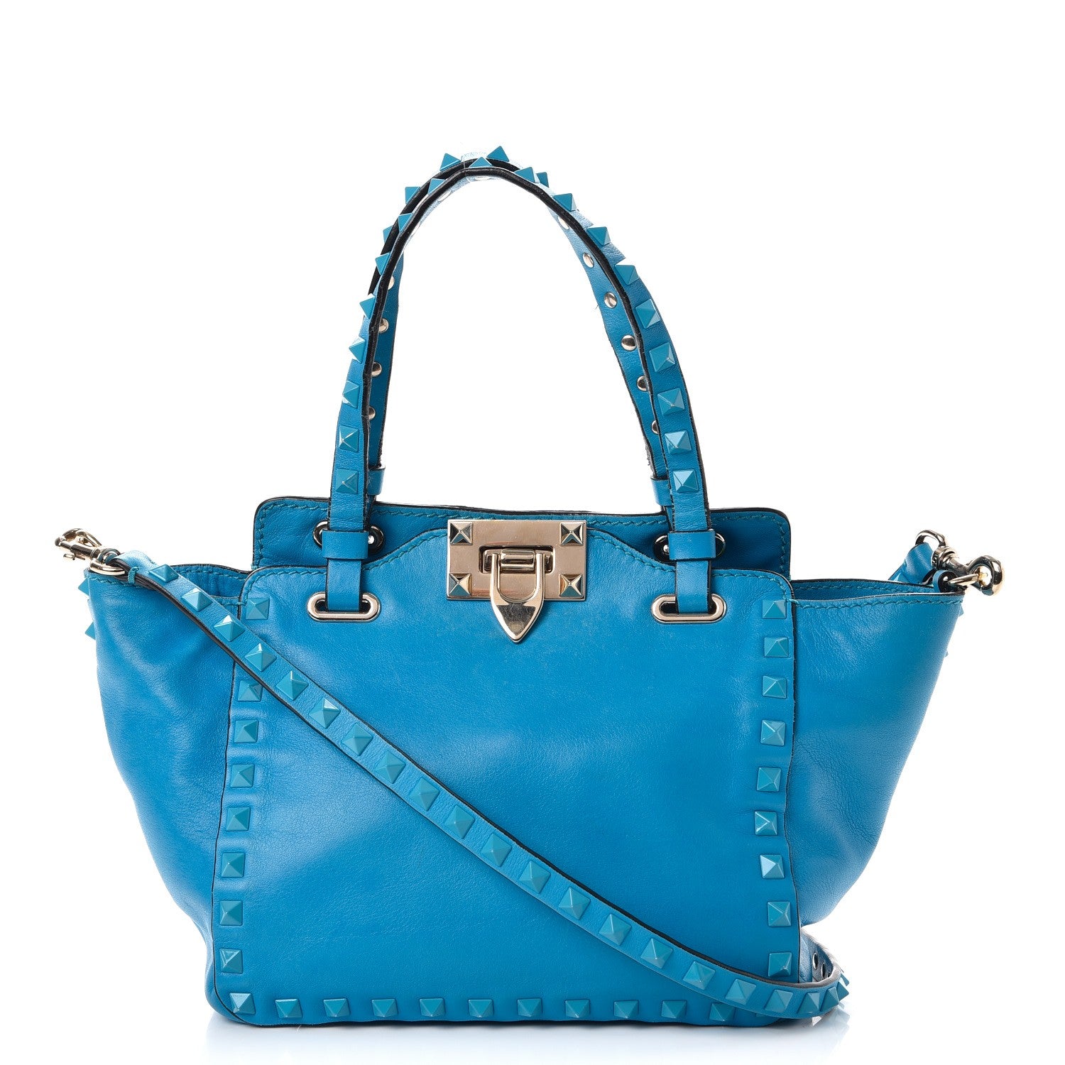 Valentino Garavani Vitello Monochrome Mini Rockstud Tote Parrot 1 of 20
