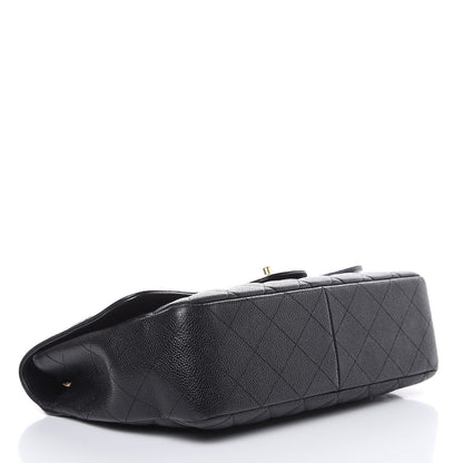 Chanel Caviar Quilted Jumbo Single Flap Black 4 of 17