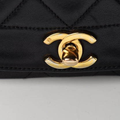 Chanel Lambskin Quilted Medium Single Flap Black 16 of 17