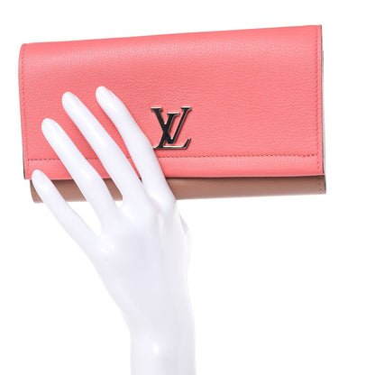 Louis Vuitton Calfskin Lockme II Wallet Blossom 2 of 10